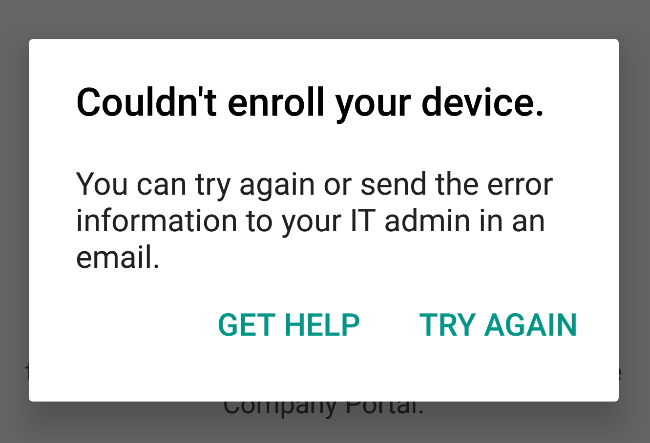 Intune – Couldn’t Enroll your Device
