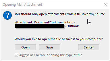 Disabling Outlook Opening Mail Attachment Prompt